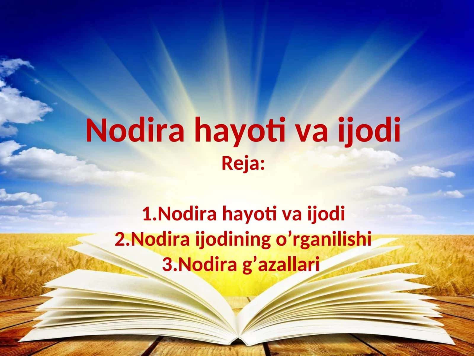 Nodira hayoti va ijodi