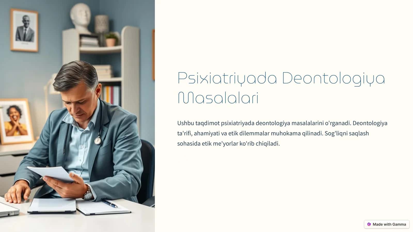 Psixiatriyada Deontologiya Masalalari