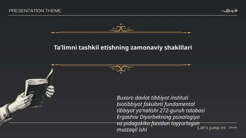Taʼlimni tashkil etishning zamonaviy shakillari