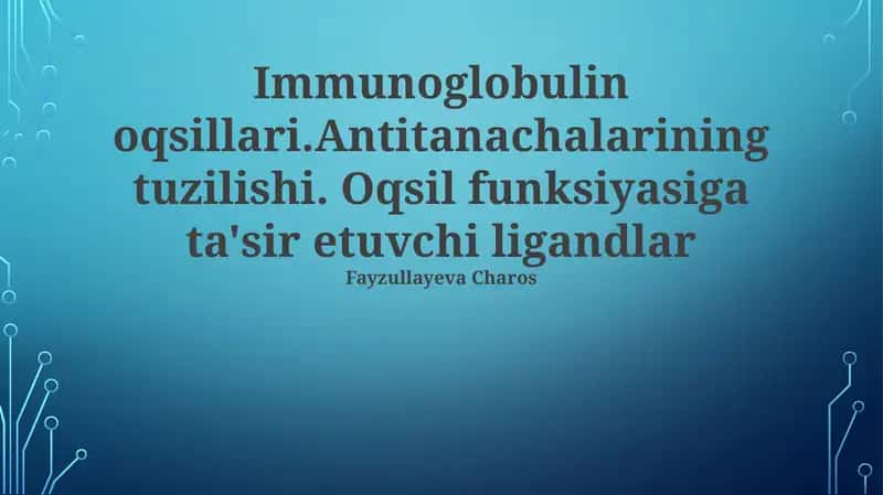 Immunoglobulin oqsillari