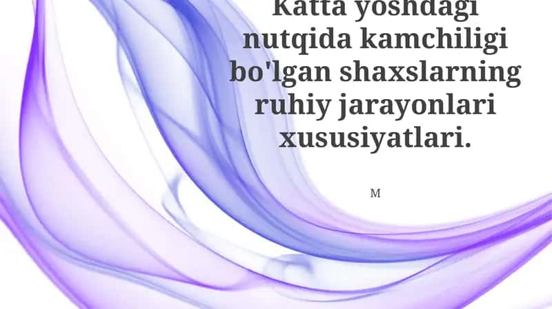 Kognitiv Jarayonlar va Nutq Buzilishi