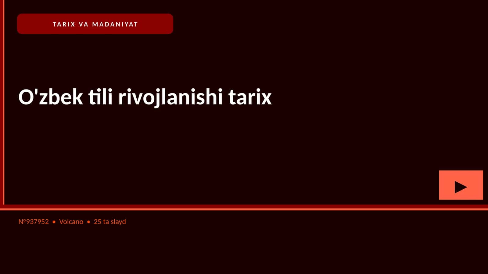 O'zbek tili rivojlanishi tarix