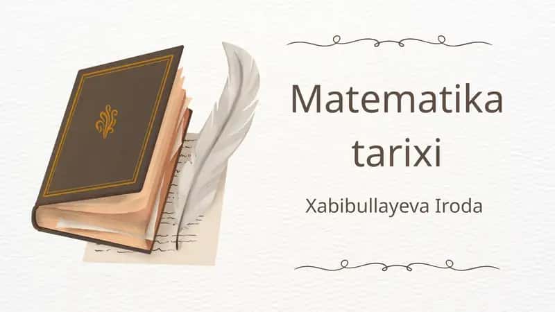 Matematika tarixi