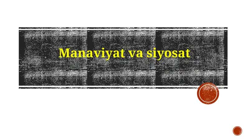 Ma'naviyat va Siyosat Ta'rifi