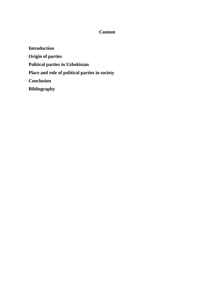 Political Parties in Uzbekistan