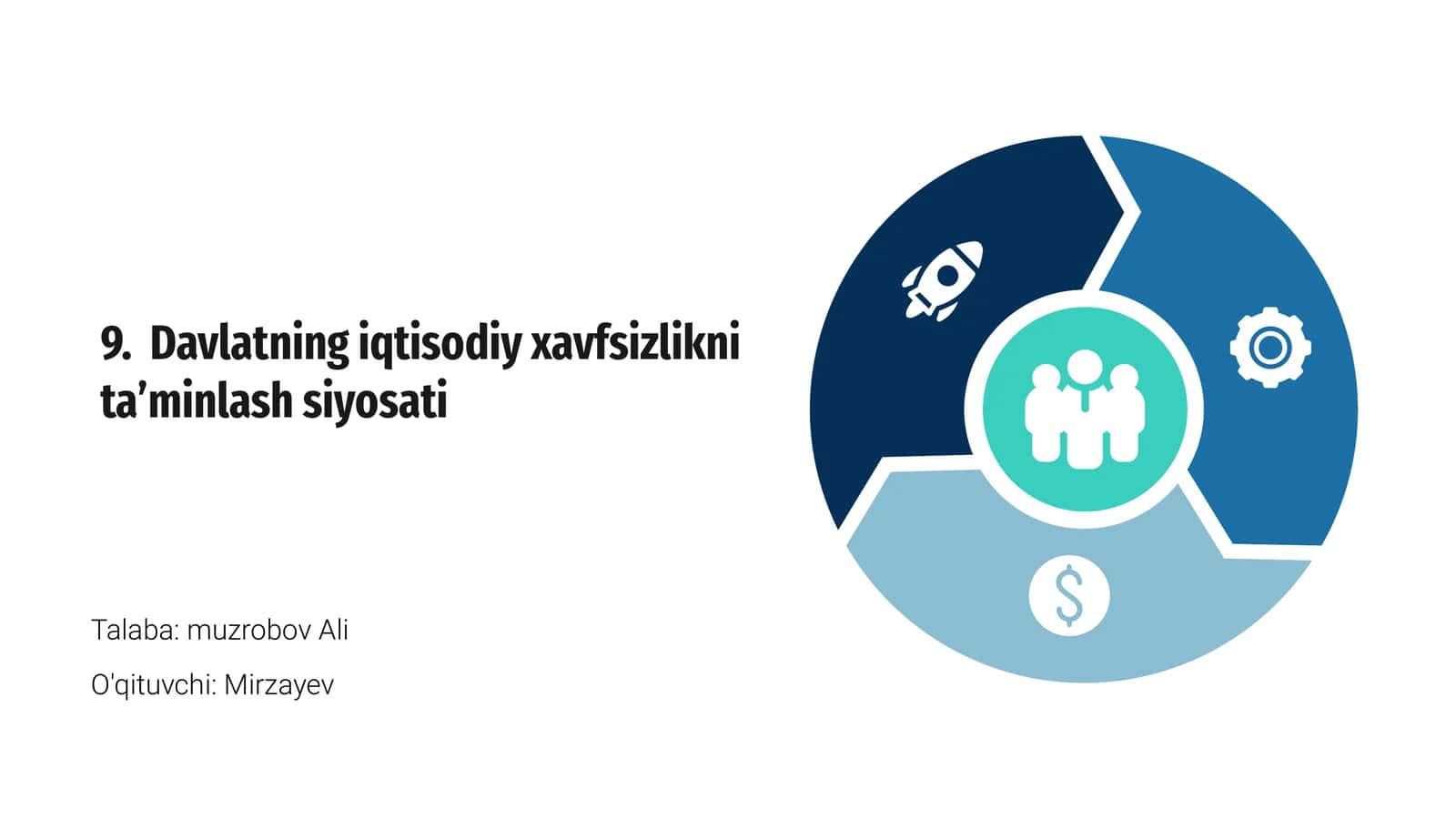 Davlatning iqtisodiy xavfsizlikni ta’minlash siyosati