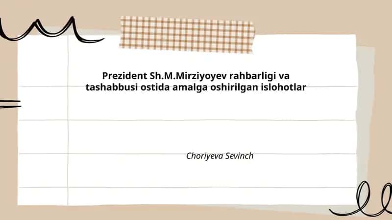 Ma'muriy islohotlar va davlat boshqaruvini modernizatsiyalash