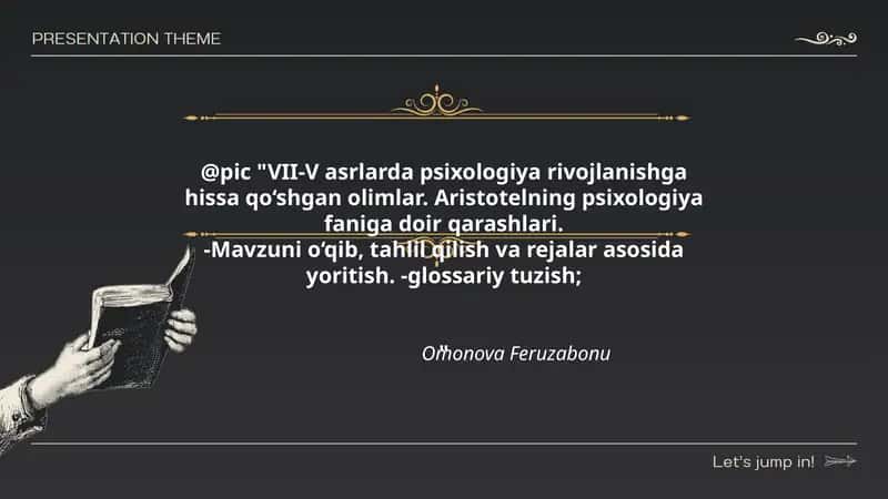 VII-V asrlarda psixologiya rivojlanishga hissa qo‘shgan olimlar