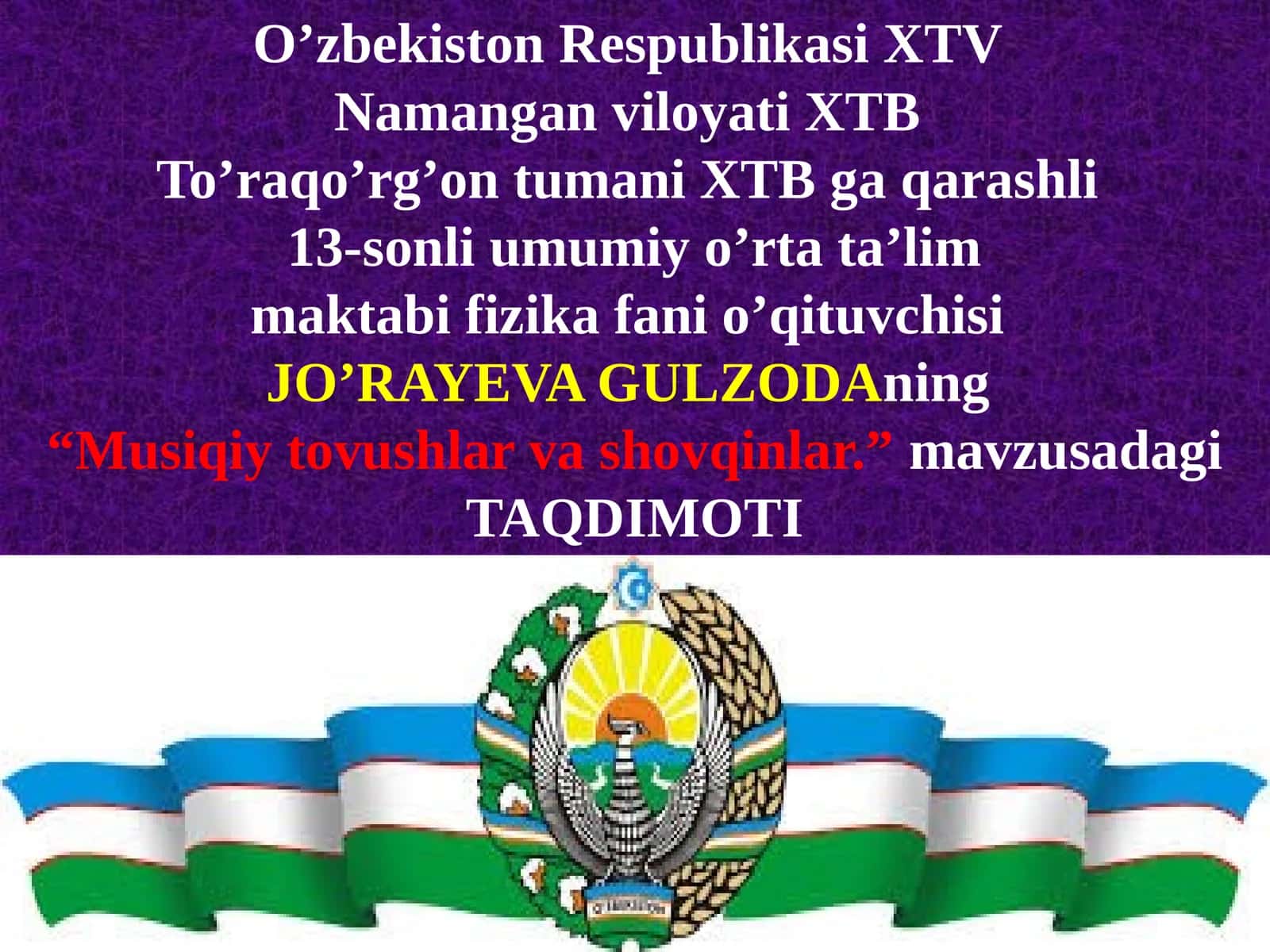 Musiqiy tovushlar va shovqinlar