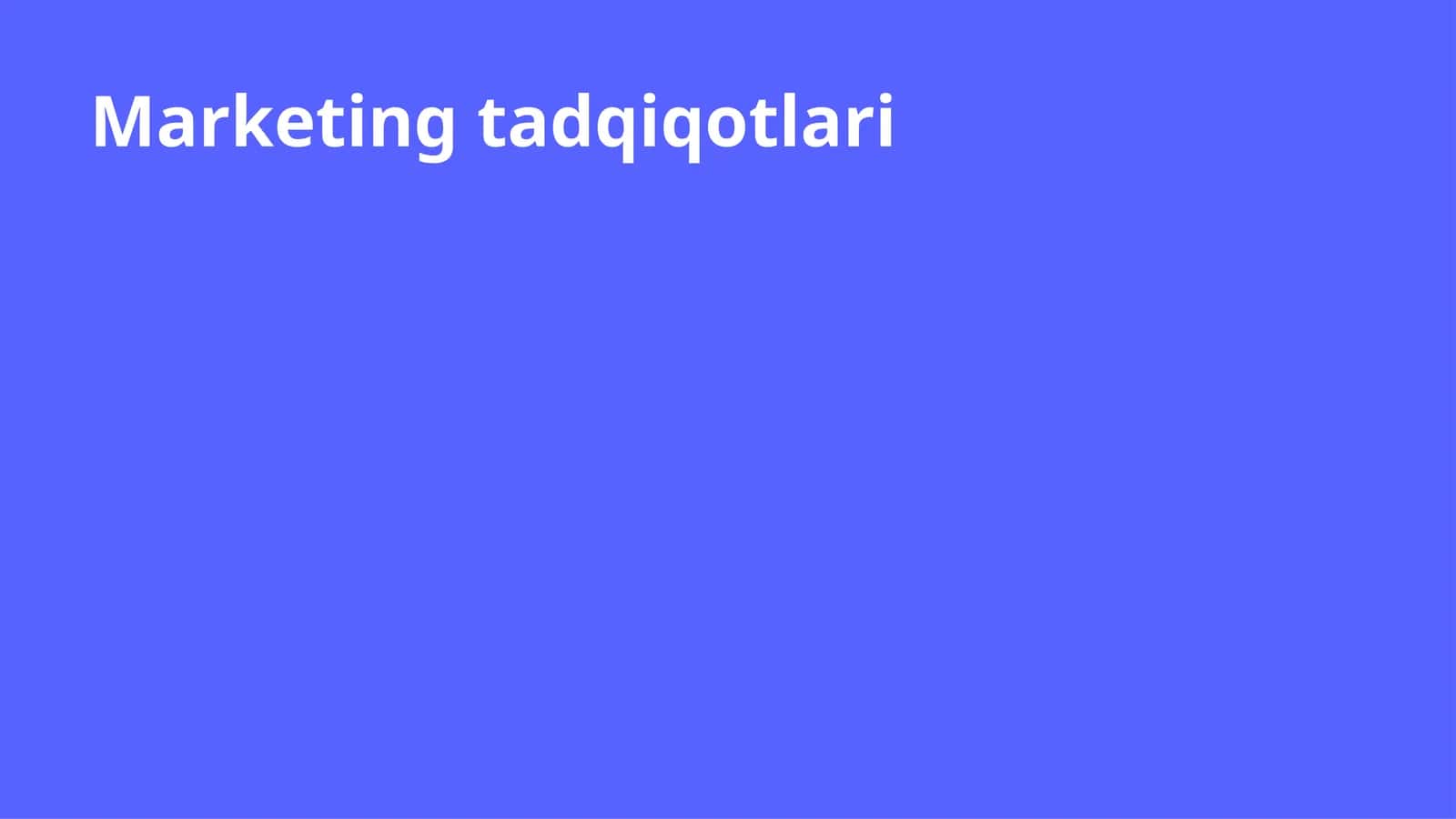 Marketing tadqiqotlari