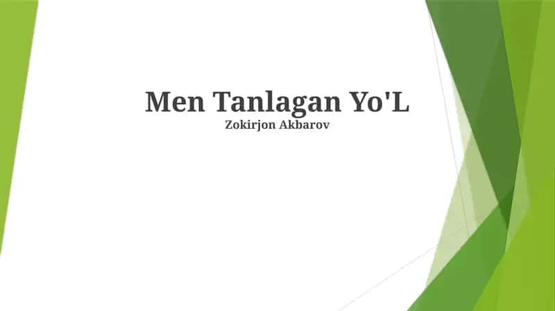 Men Tanlagan Yo'L