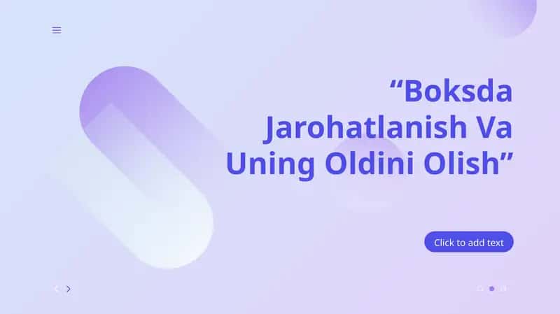 Boksda Jarohatlanish Va Uning Oldini Olish