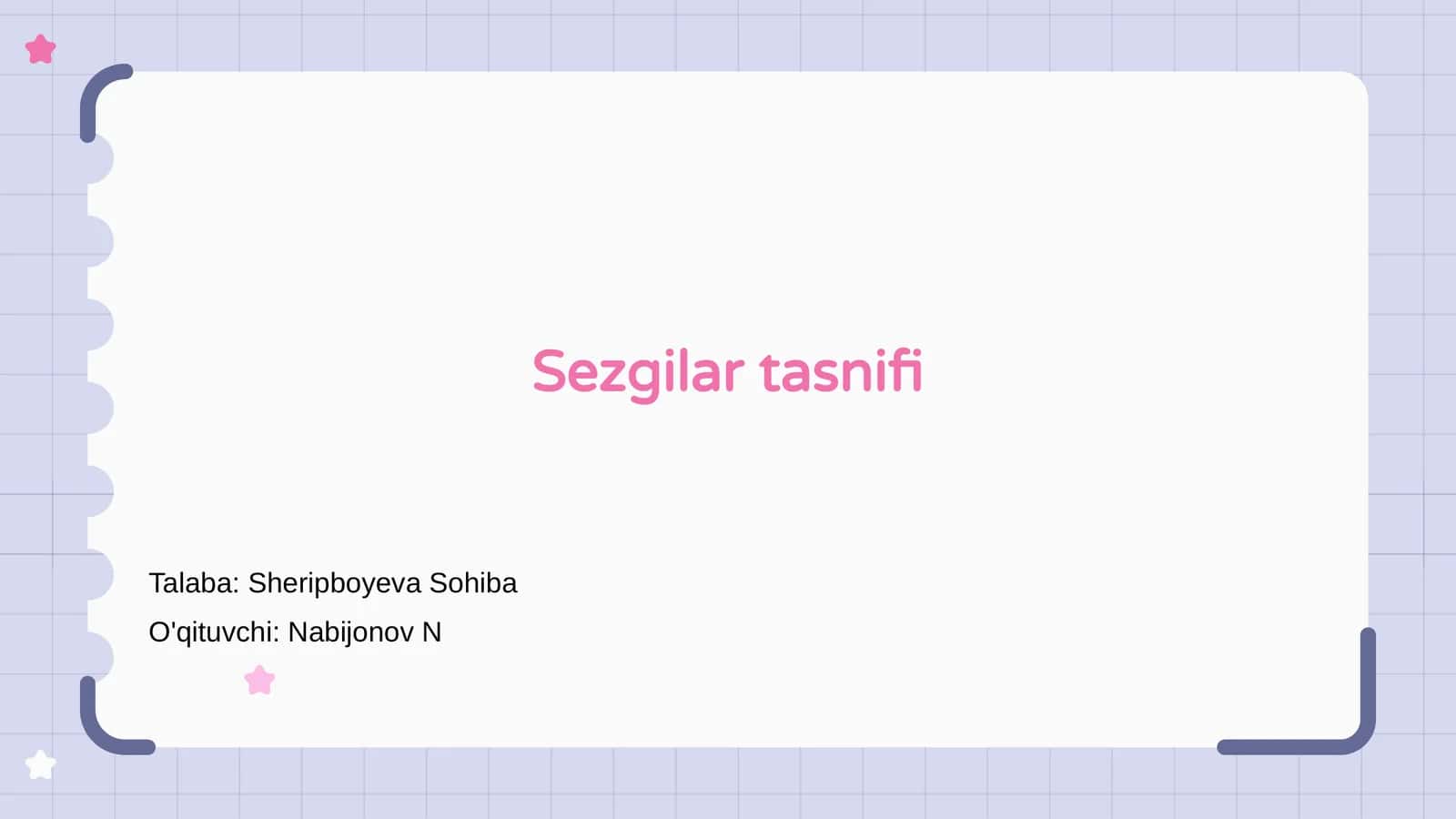 Sezgilar tasnifi