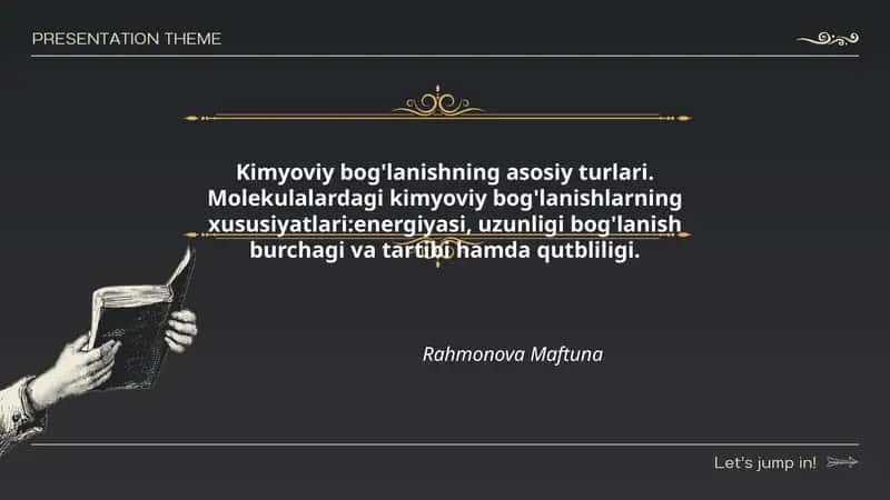 Kimyoviy bog'lanishning asosiy turlari