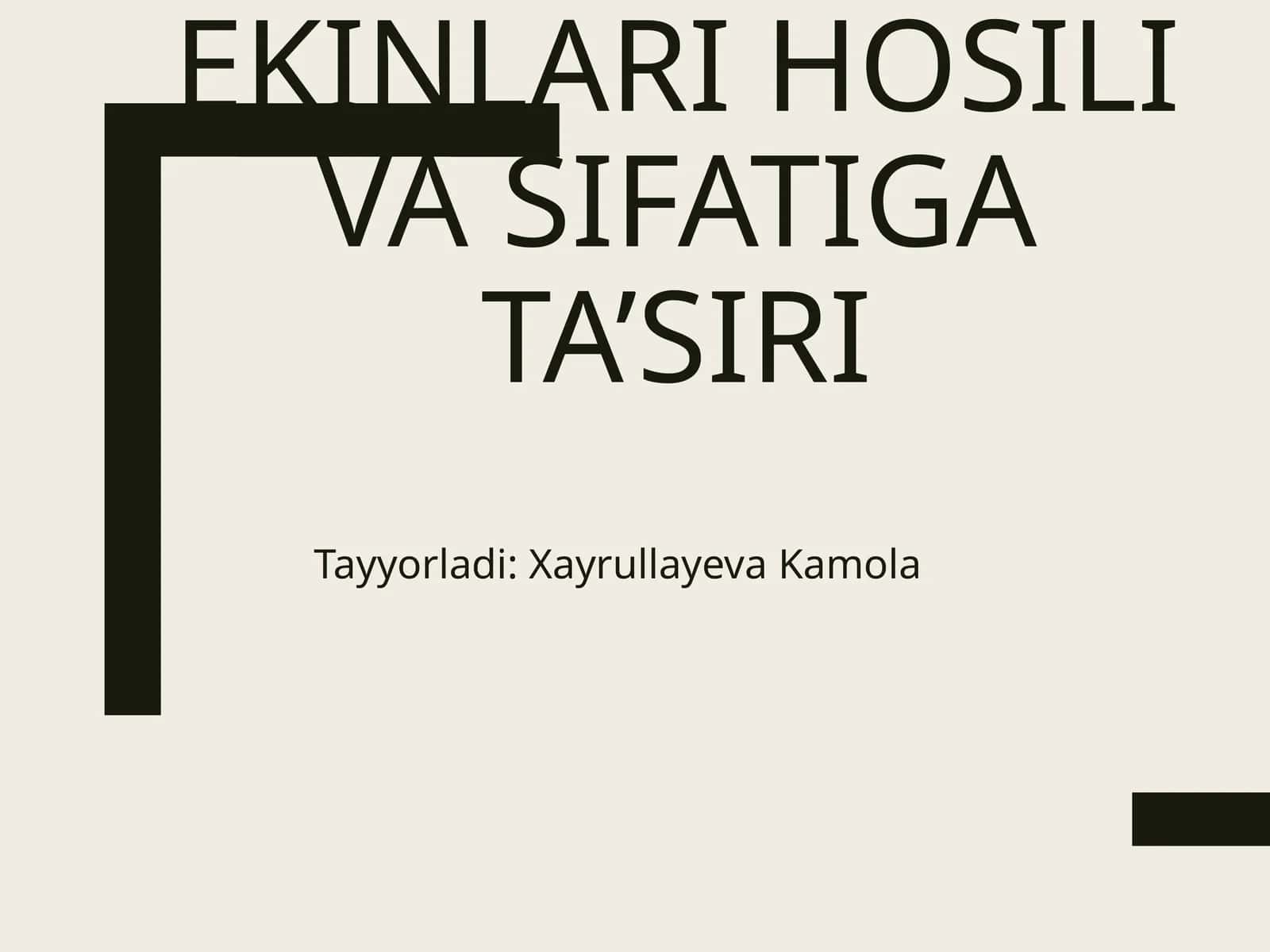 Fosforli o‘g‘it shakillarining qishloq xo‘jaligi ekinlari hosili va sifatiga ta’siri
