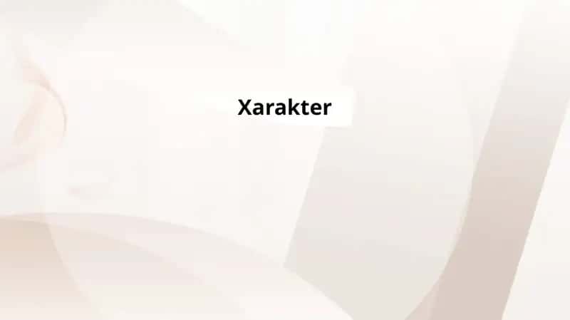 Xarakter