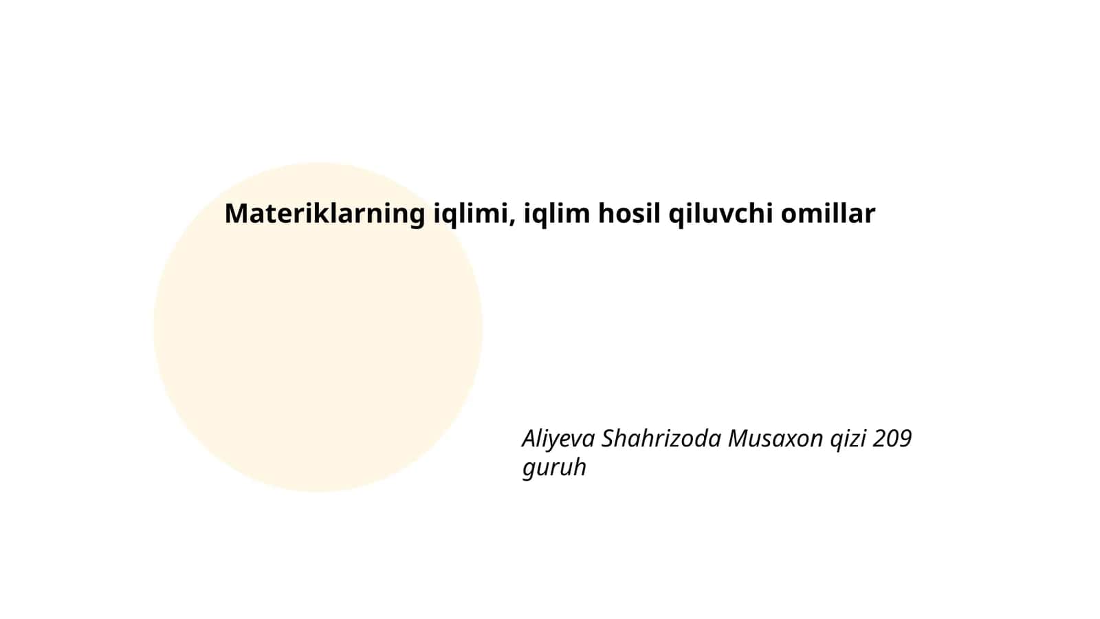 Materiklarning iqlimi, iqlim hosil qiluvchi omillar