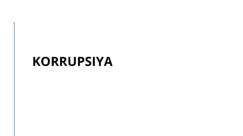 KORRUPSIYA