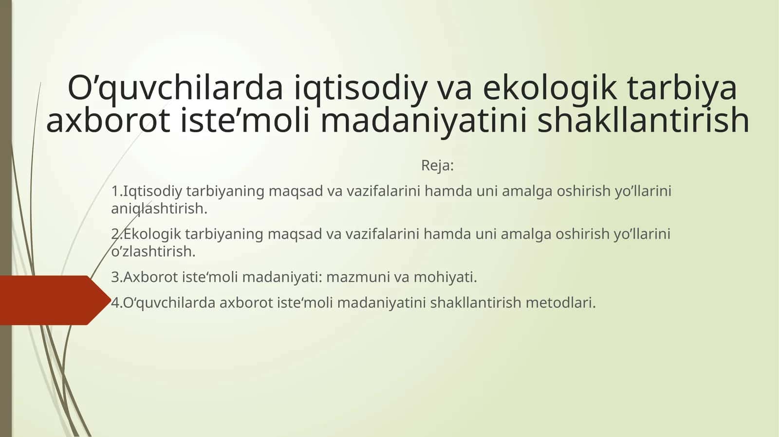 Iqtisodiy tarbiya nima?