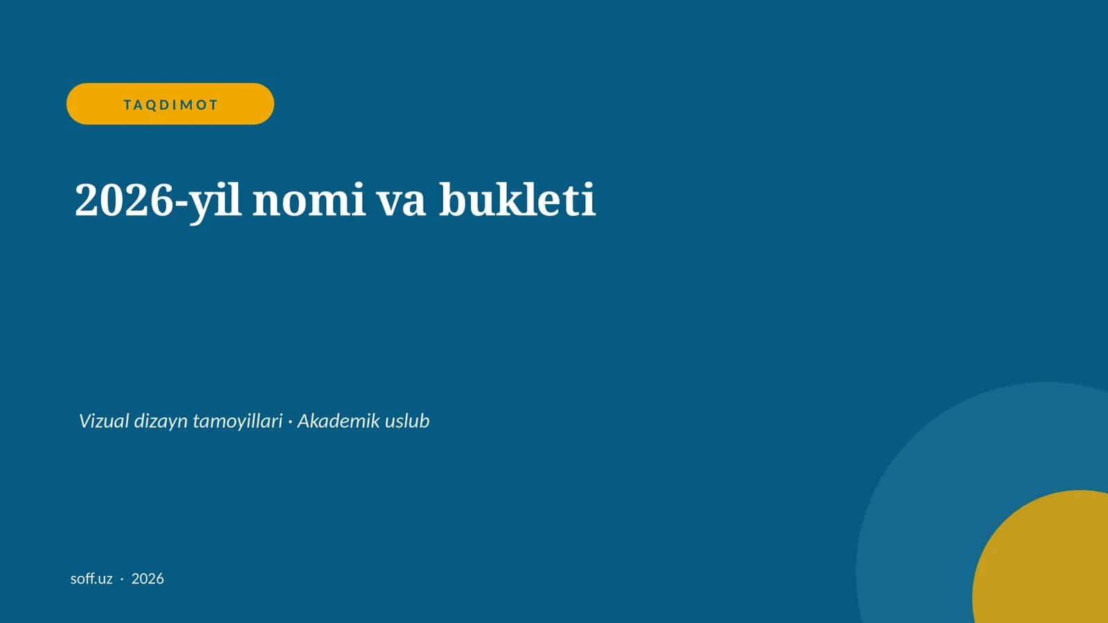2026-yil nomi va bukleti