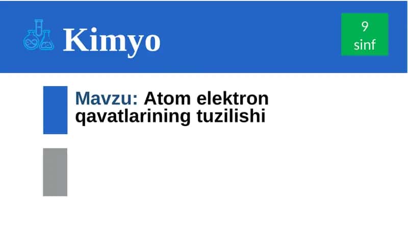 Atomelektronqavatlarining tuzilishi