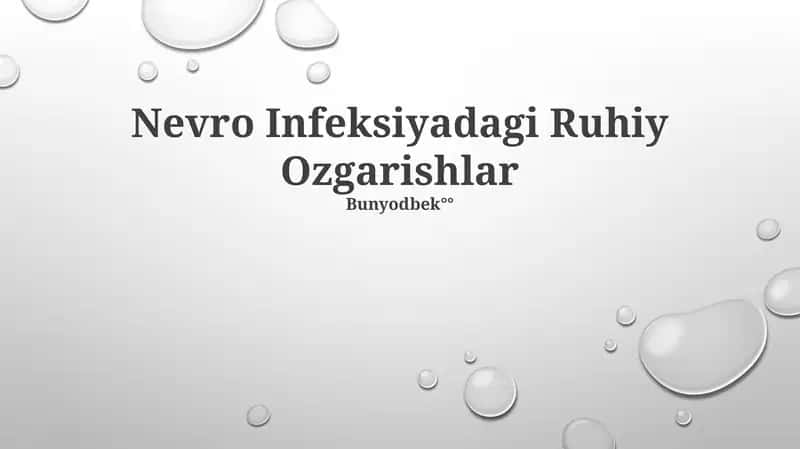 Nevro Infeksiyadagi Ruhiy Ozgarishlar