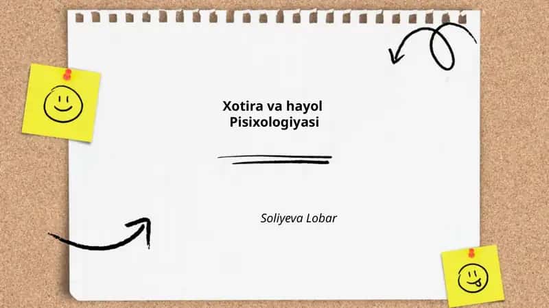 Xotira va hayol Pisixologiyasi