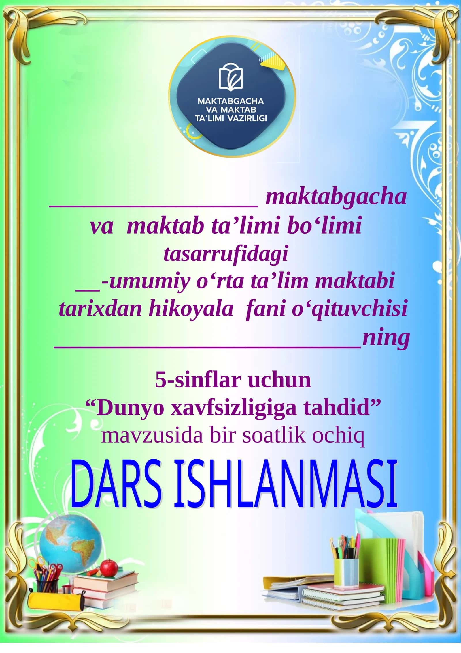 Dunyo xavfsizligiga tahdid