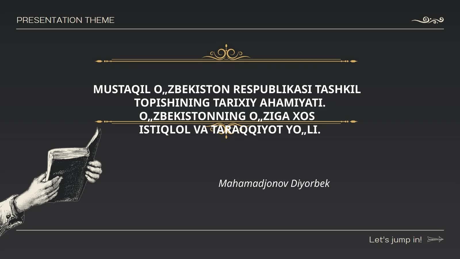 MUSTAQIL O„ZBEKISTON RESPUBLIKASI TASHKIL TOPISHINING TARIXIY AHAMIYATI. O„ZBEKISTONNING O„ZIGA XOS ISTIQLOL VA TARAQQIYOT YO„LI