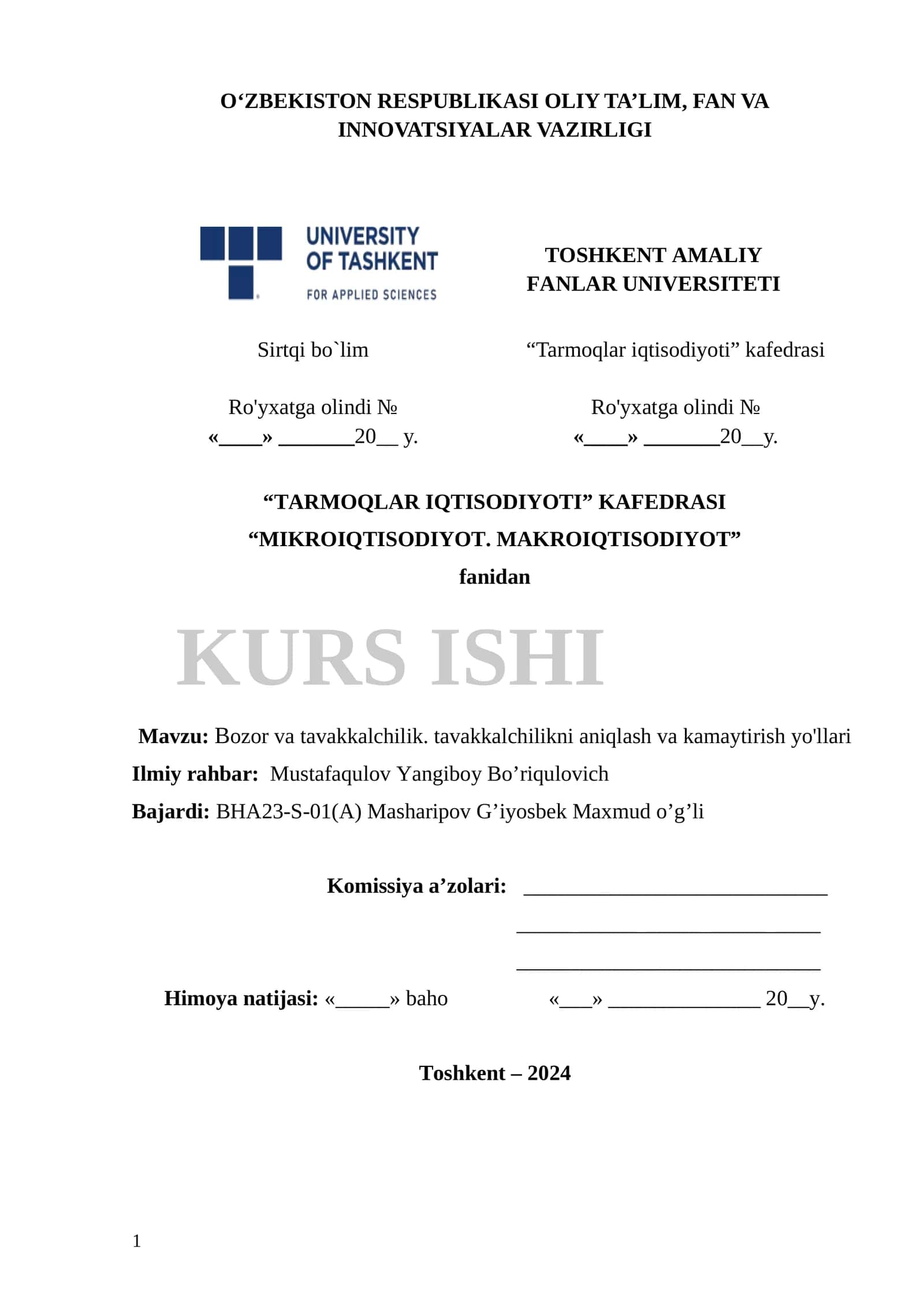 MIKROIQTISODIYOT. MAKROIQTISODIYOT