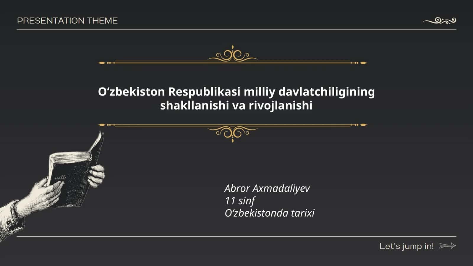 Oʻzbekiston Respublikasi milliy davlat chiligining shakllanishi va rivojlanishi
