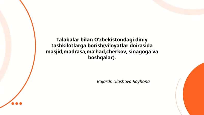Toshkent shahridagi diniy tashkilotlar va ularning tarixi