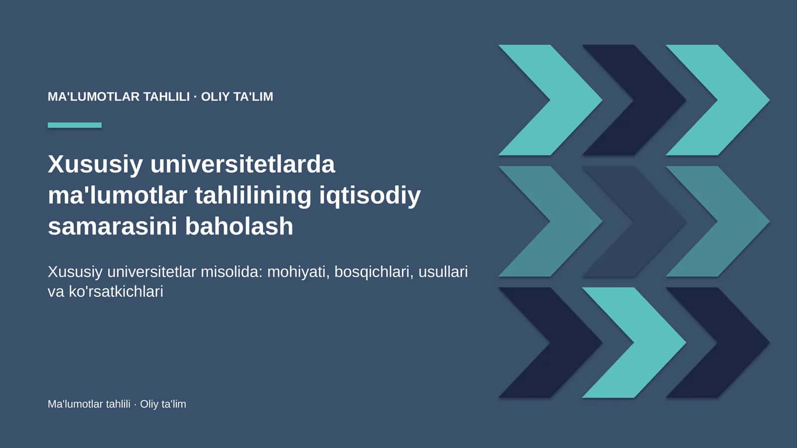 xususiy universitetlarda ma'lumotlar tahlilining iqtisodiy samarasini baholash 4324