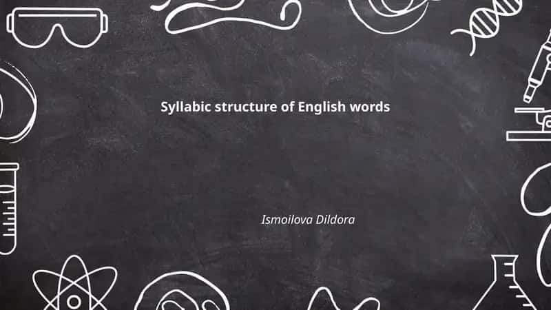Syllabic structure of English words