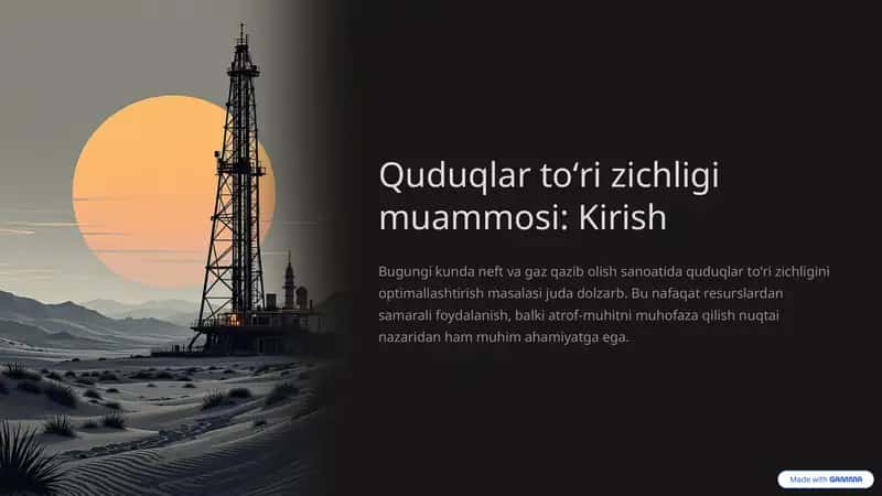 Quduqlar toʻri zichligi muammosi