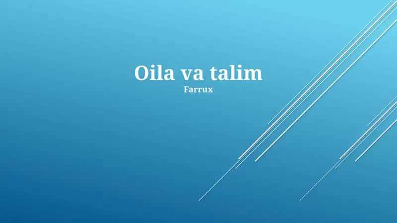 Oila va talim
