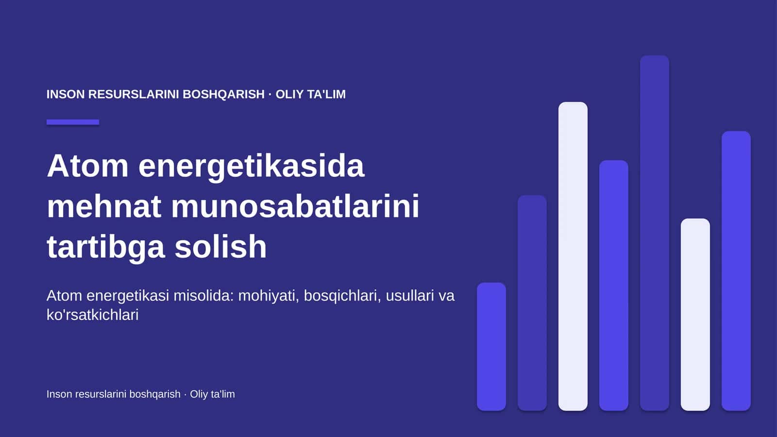Atom energetikasida mehnat munosabatlarini tartibga solish