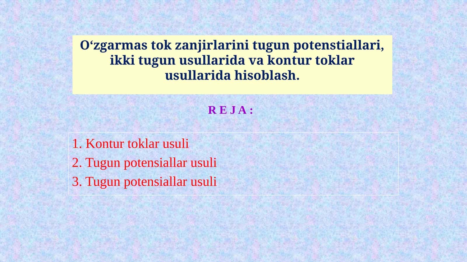 Kontur Toklar Usuli
