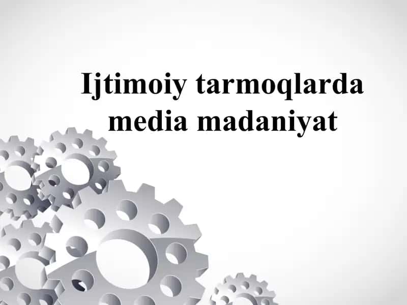 Ijtimoiy tarmoqlarda media madaniyat