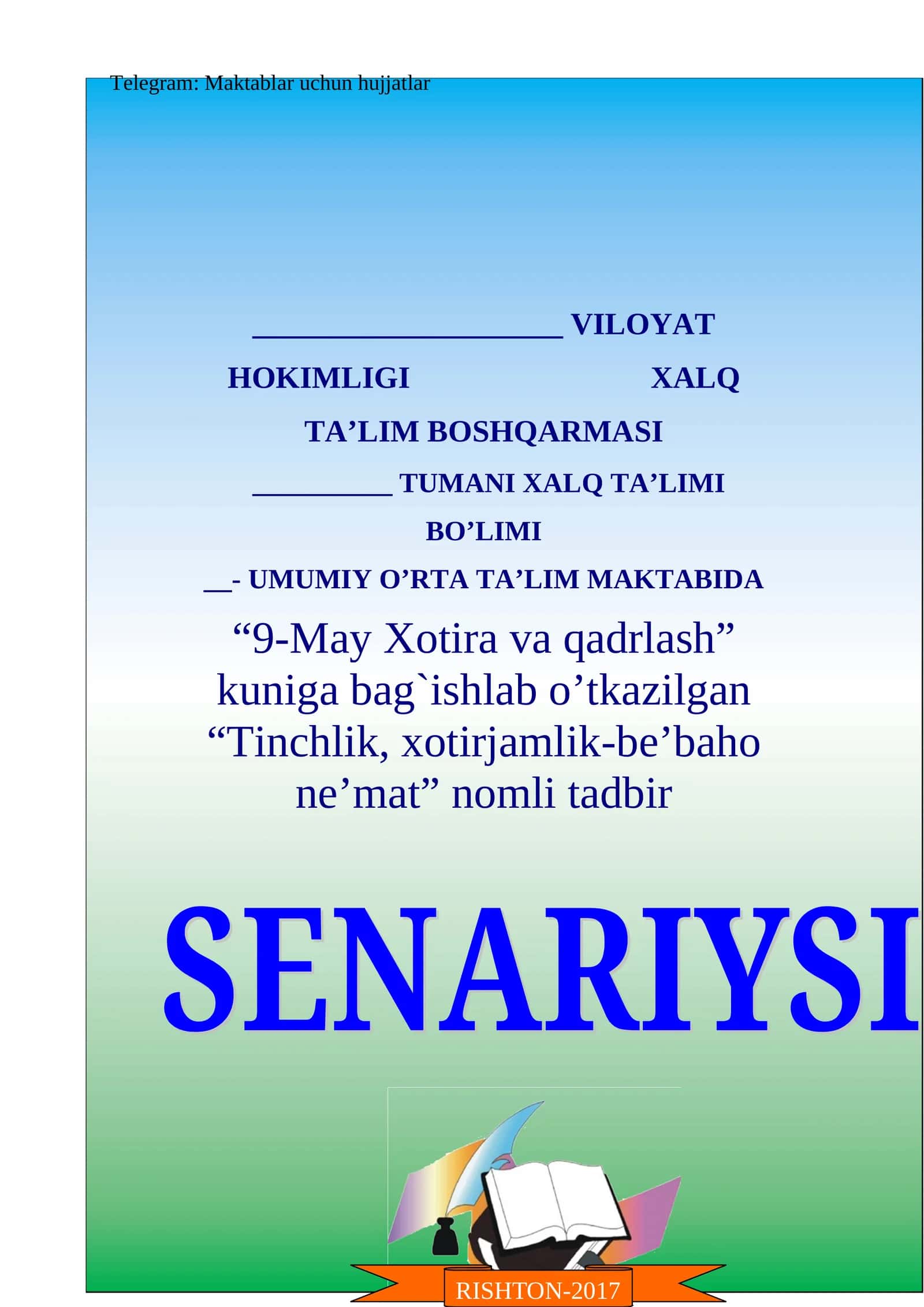Tinchlik, xotirjamlik-be’baho ne’mat
