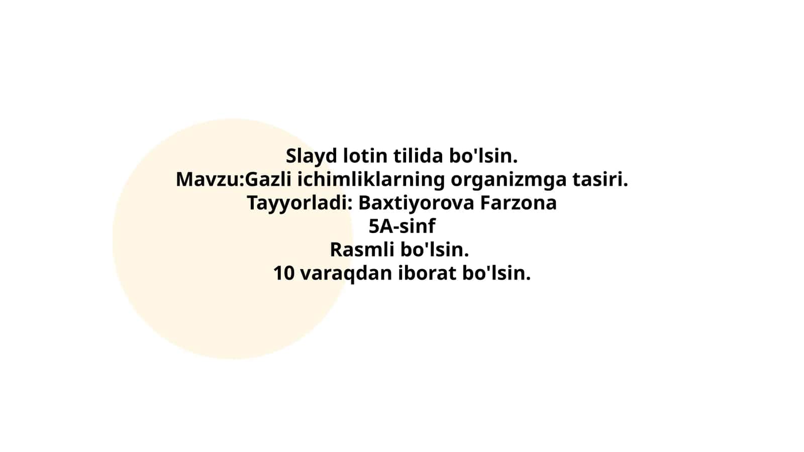 Gazli ichimliklarning organizmga tasiri