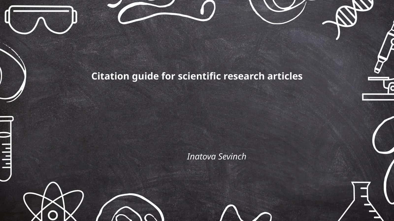 Citation guide for scientific research articles