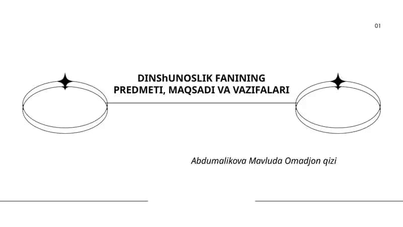Dinshunoslik fanining predmeti, maqsadi va vazifalari