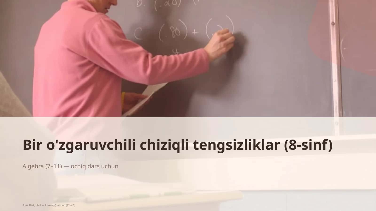 Bir o'zgaruvchili chiziqli tengsizliklar (8-sinf)