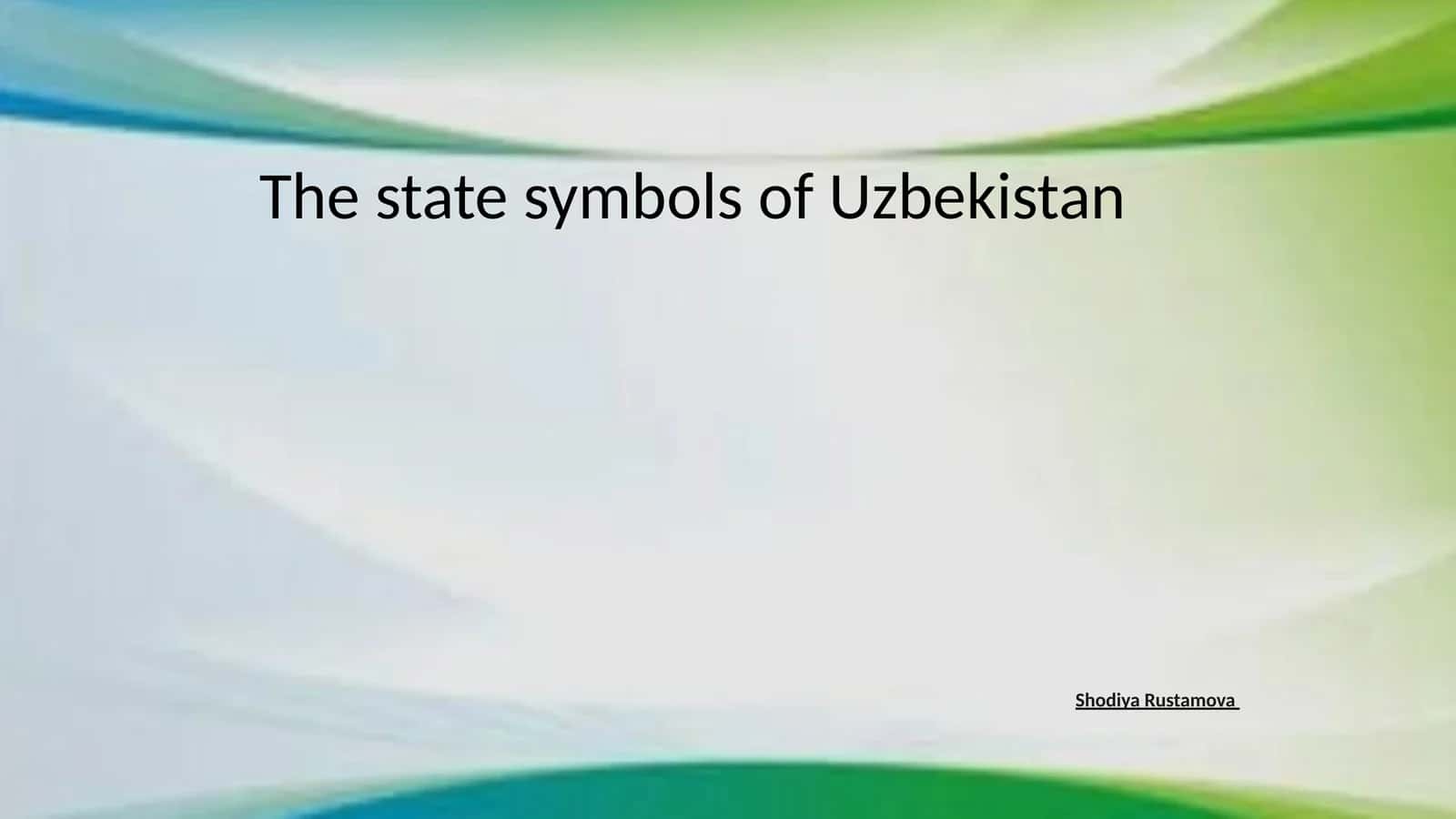The state symbols of Uzbekistan