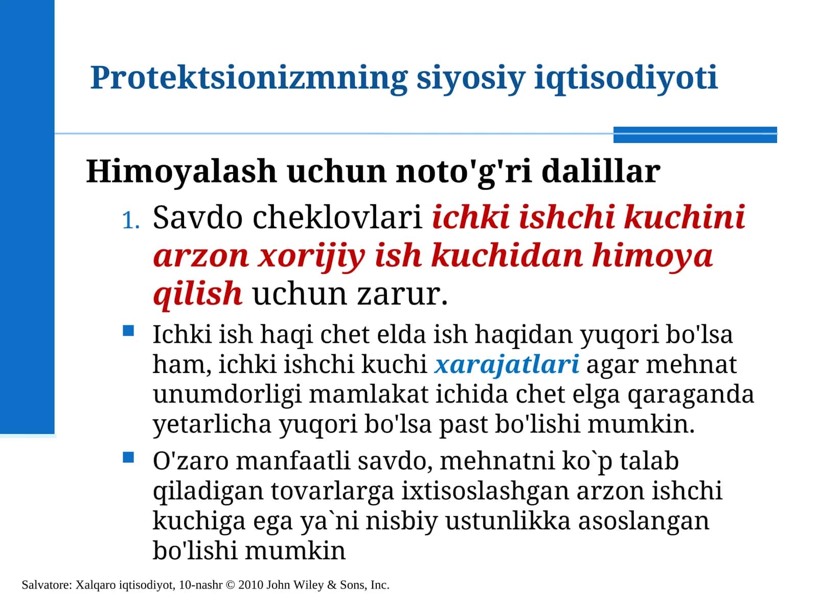 Protektsionizmning siyosiy iqtisodiyoti