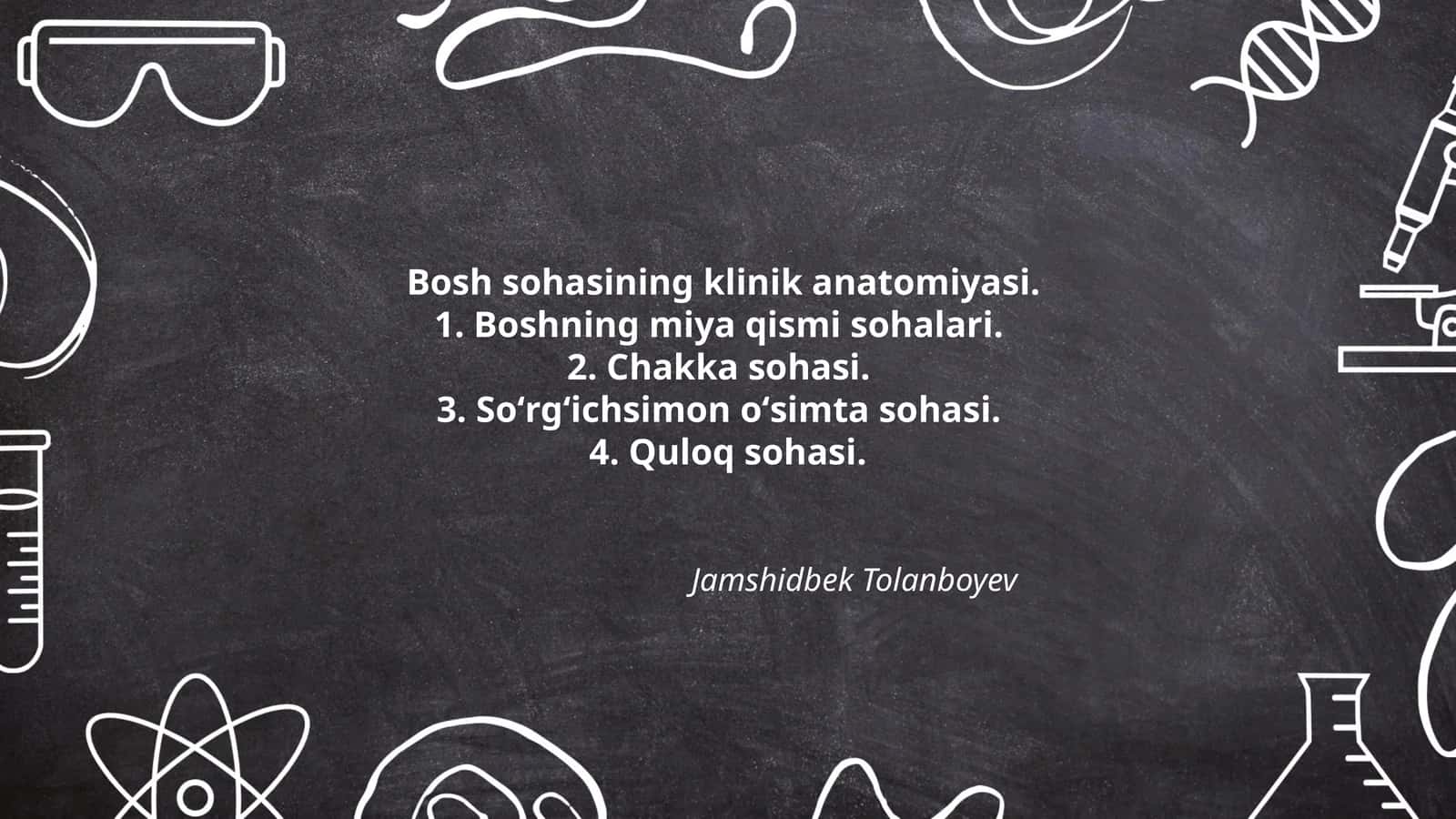 Bosh sohasining klinik anatomiyasi