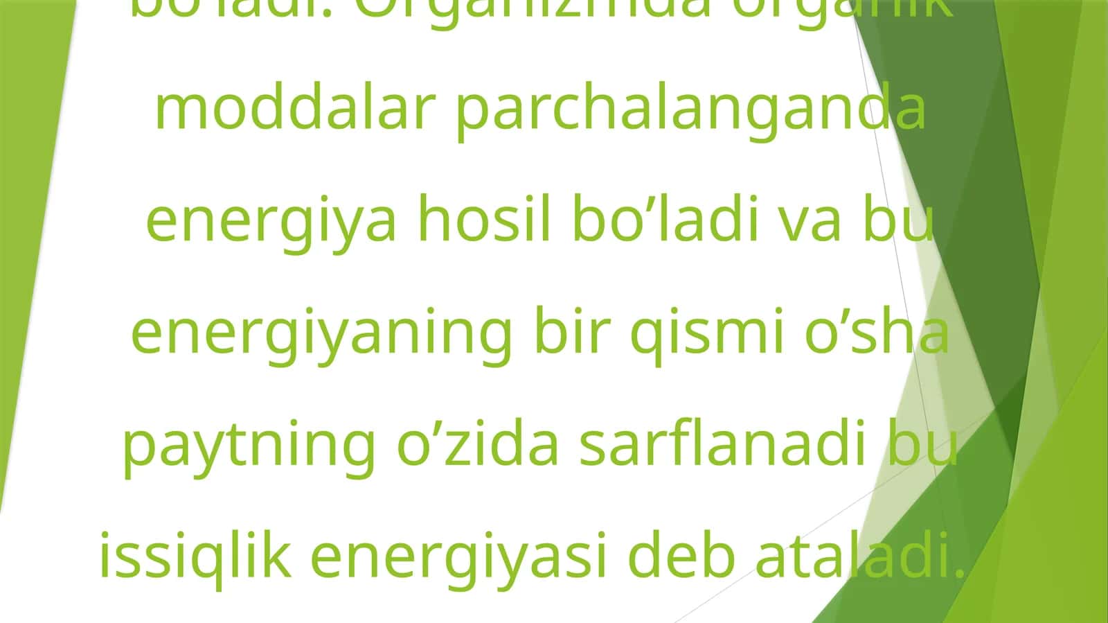 ORGANIZMDA ENERGIYA ALMASHINUVI VA ATF