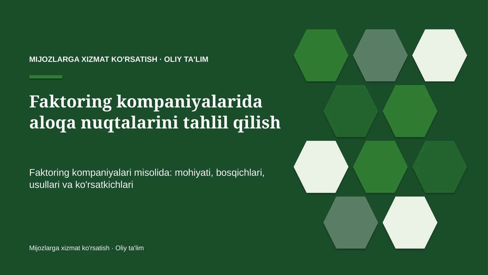faktoring kompaniyalarida aloqa nuqtalarini tahlil qilish 9131