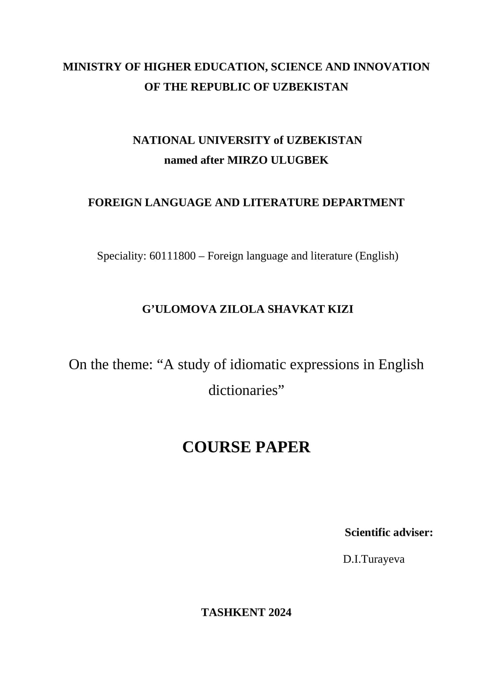 Ingliz lug’atlarida idiomatik iboralarni o’rganish
